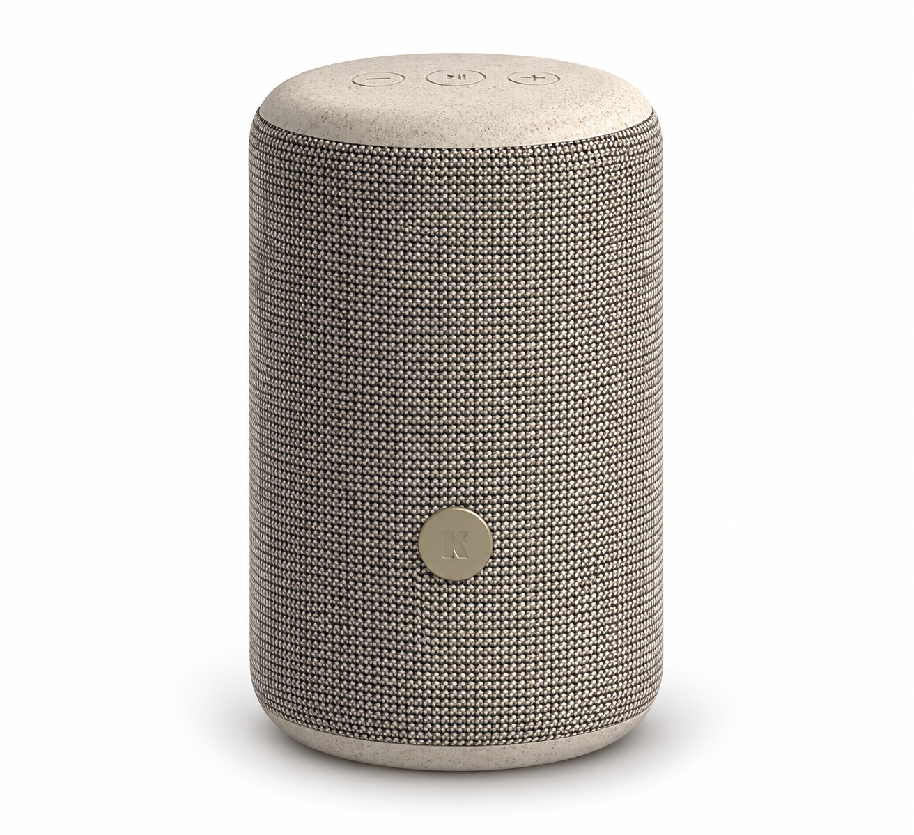 Kreafunk aCAPELLA loudspeaker, wheat color, Bluetooth, recycled materials