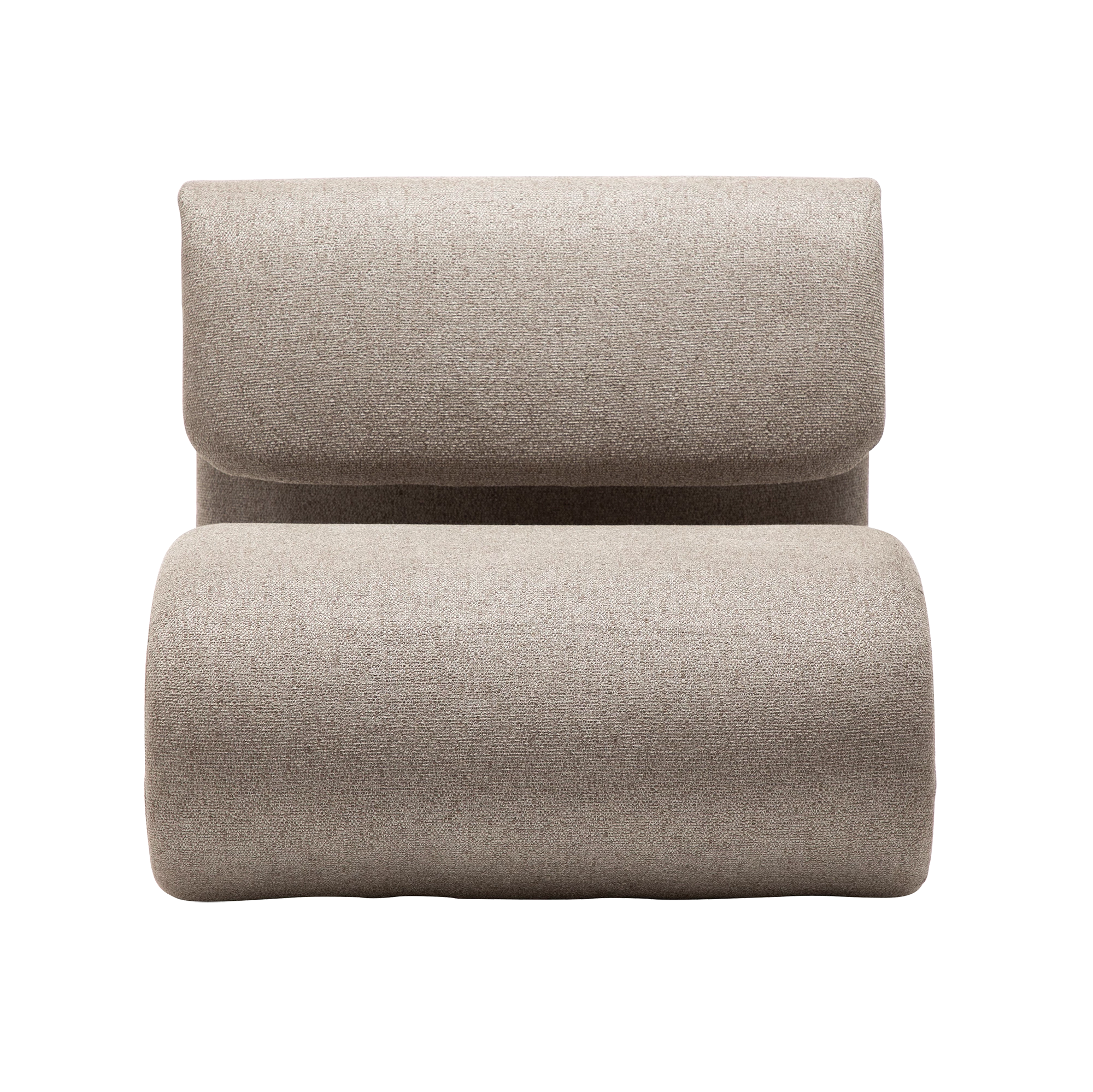 DUBNA lounge chair, Pebble earth bouclé fabric