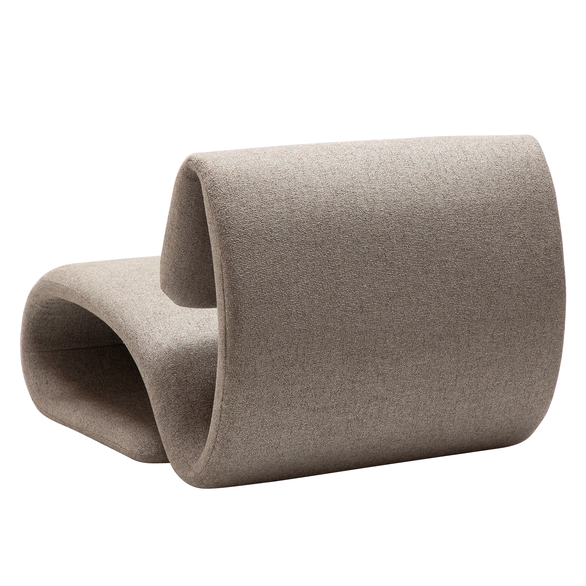 DUBNA lounge chair, Pebble earth bouclé fabric