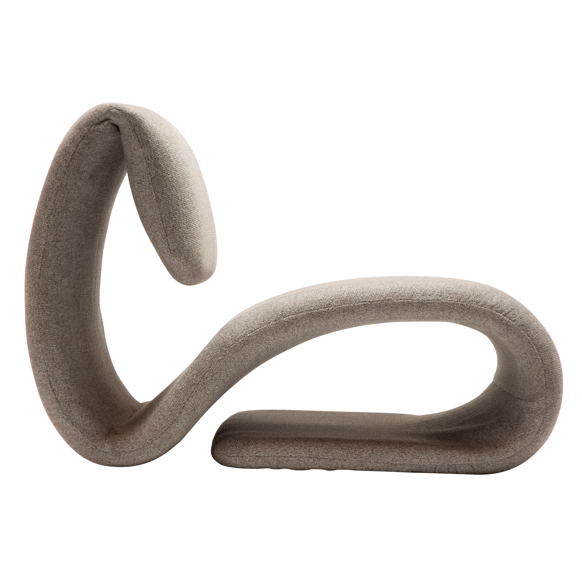 DUBNA lounge chair, Pebble earth bouclé fabric