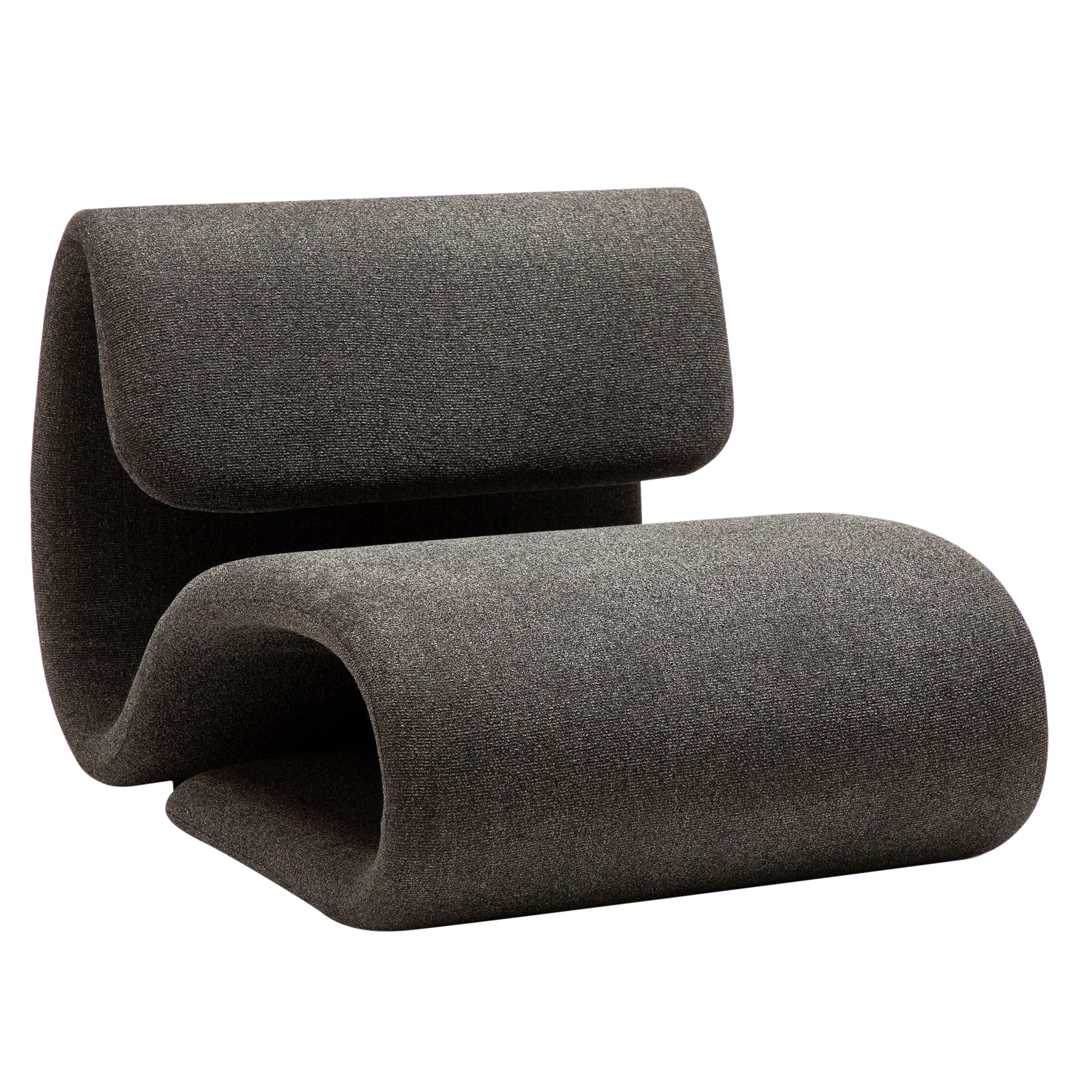 DUBNA lounge chair, pebble grey boucle fabric