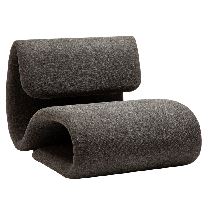 DUBNA lounge chair, pebble grey boucle fabric
