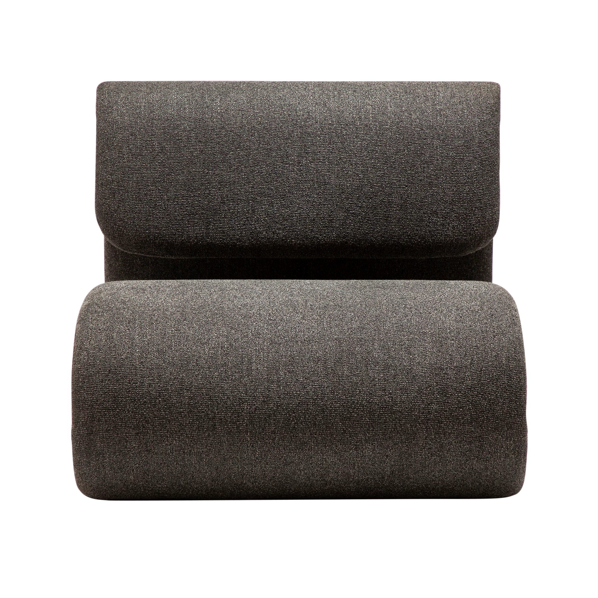 DUBNA lounge chair, pebble grey boucle fabric