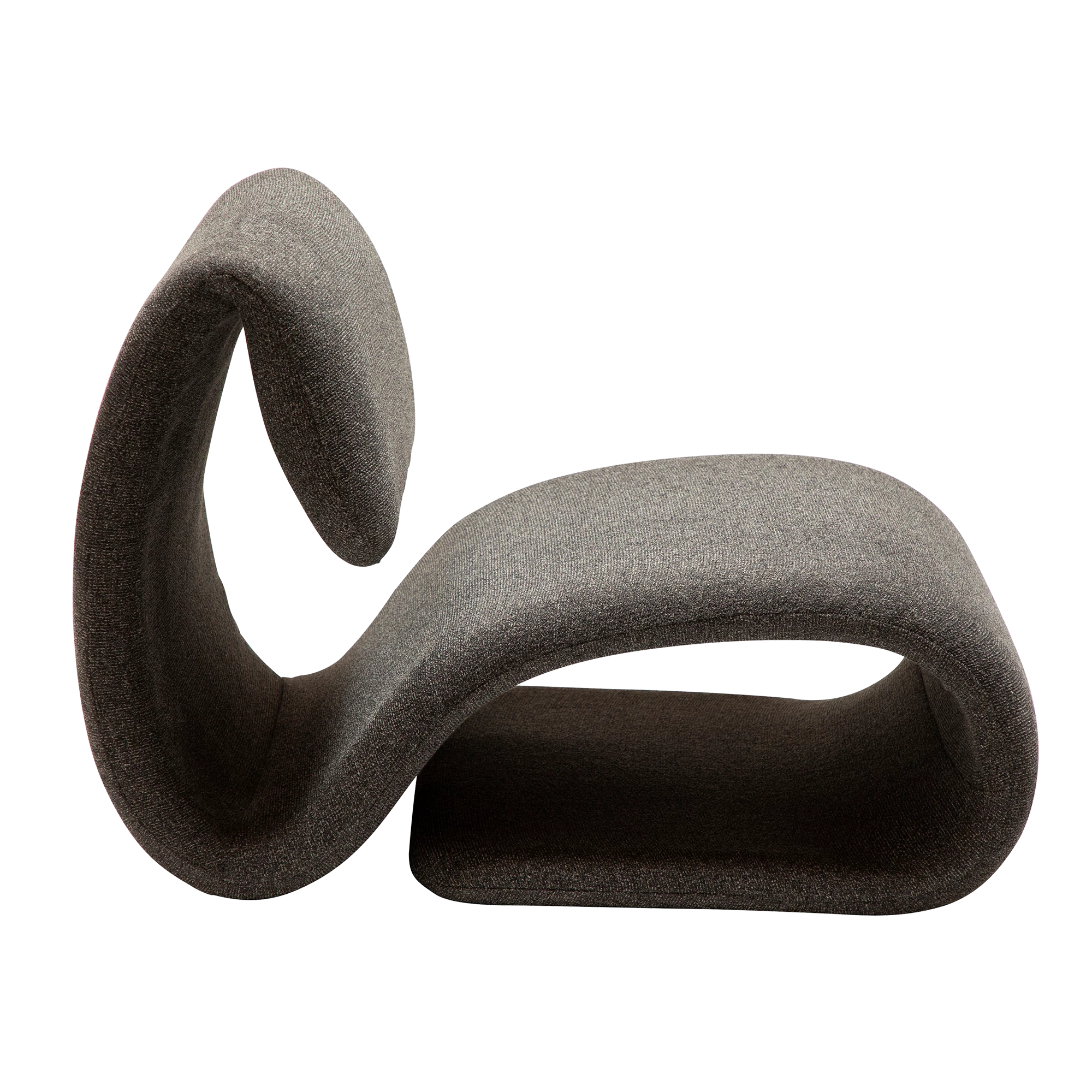 DUBNA lounge chair, pebble grey boucle fabric