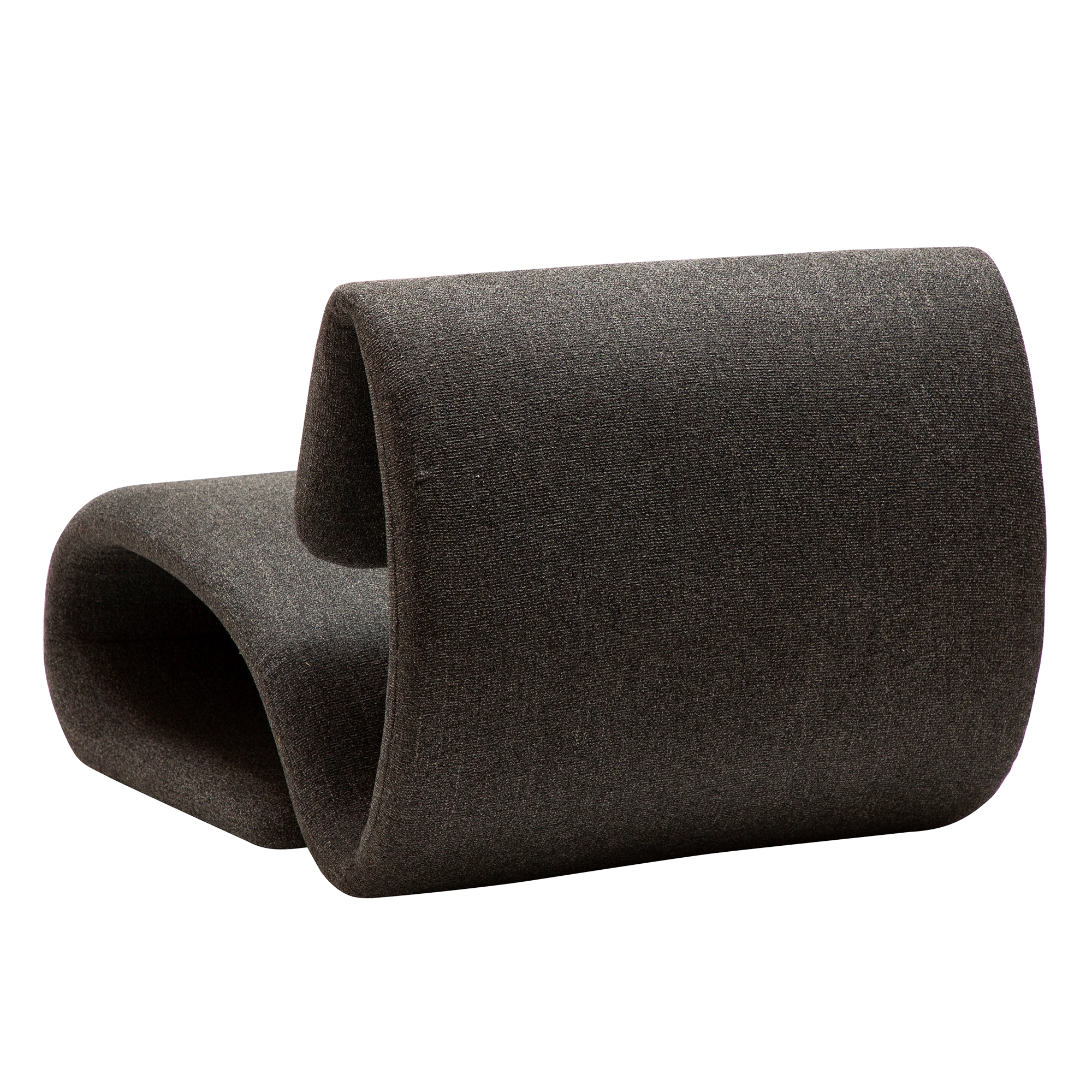 DUBNA lounge chair, pebble grey boucle fabric