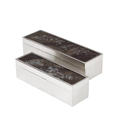 Ebba Glass Box - CHESTNUT - Set of 2 sizes