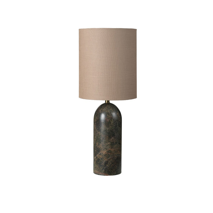 Asta Forest Green Marble Lamp w. Taupe shade
