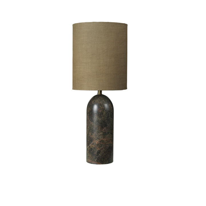 Asta Forest Green Marble Lamp w. Army shade
