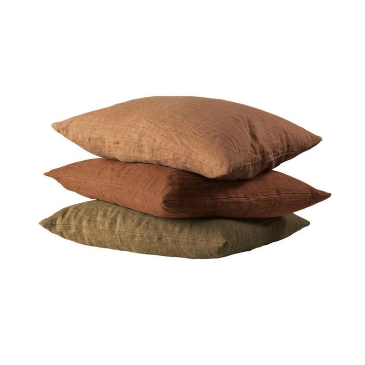 Cushion Mix Luxury Linen - TOFFEE MUSTARD CARAMEL