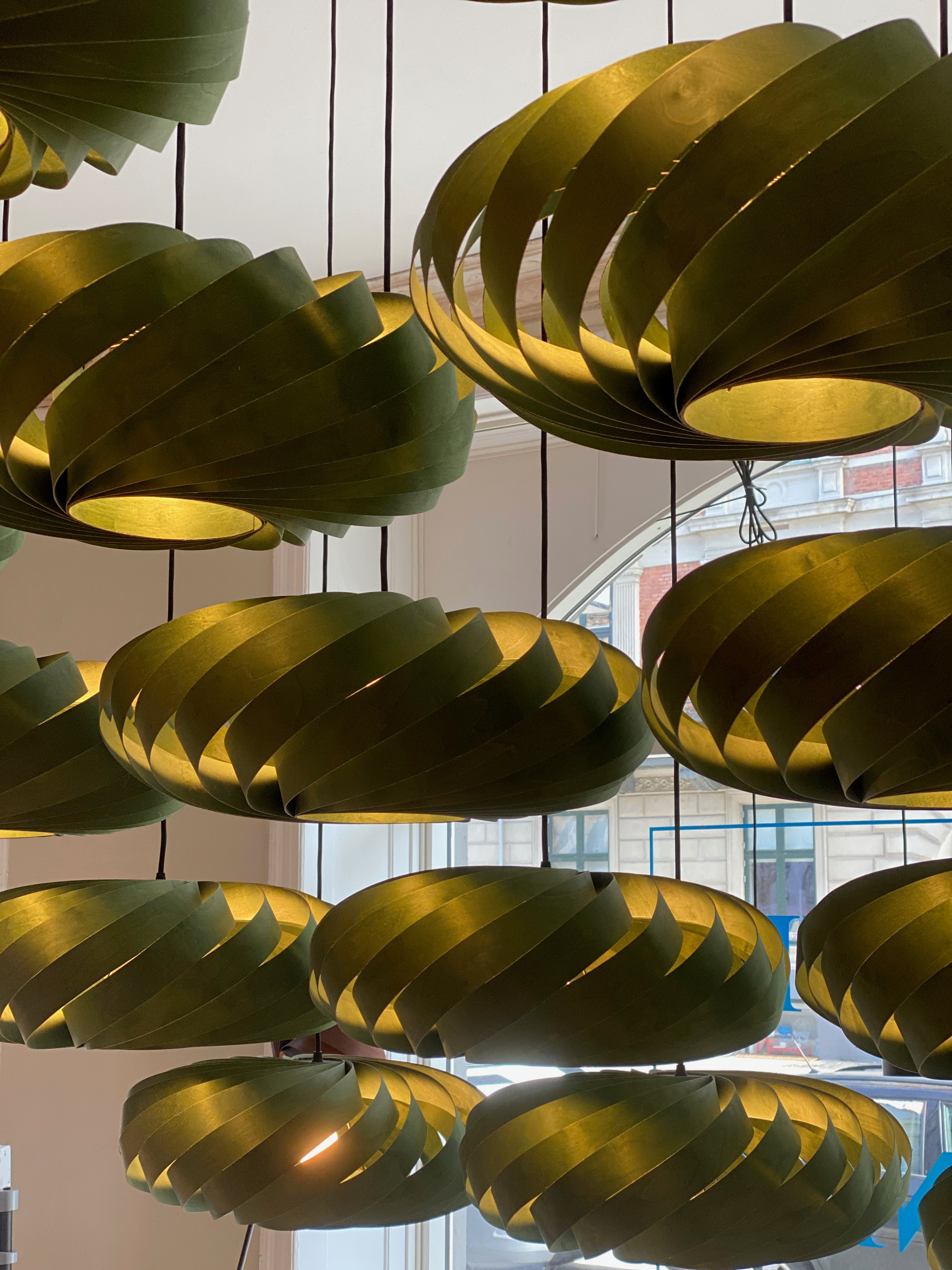 ST903 Pendant, Birch, Greeen/White, 100 x 40 cm