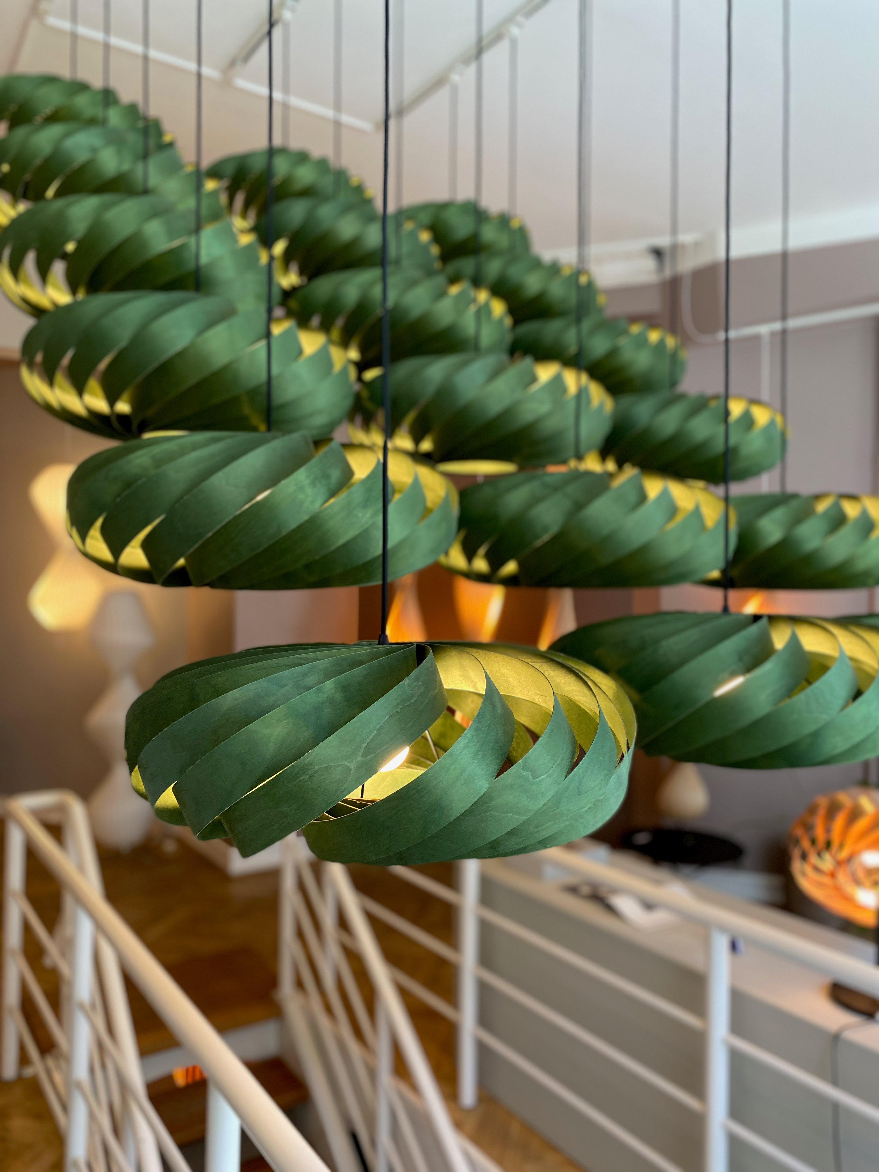 ST903 Pendant, Birch, Greeen/White, 100 x 40 cm