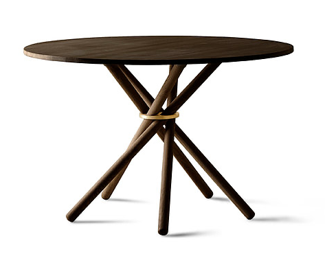 Hector dining table 120, Black Oiled Oak