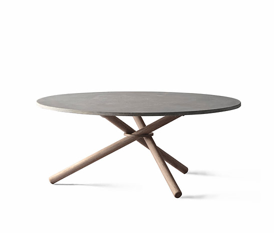 Bertha Coffee/Lounge table, Light Grey concrete