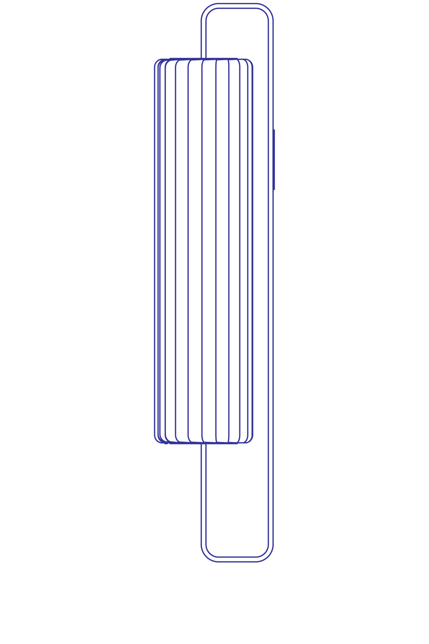 TR37 Wall light, PC/Nonwoven, White, 25 x 142 cm total width 30 cm