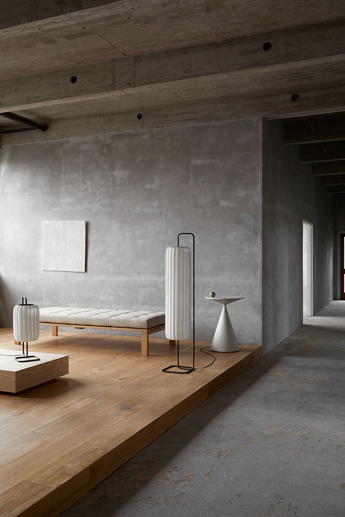 TR37 Floor light, PC/Nonwoven, White, 25 x 143 cm total width 30 cm