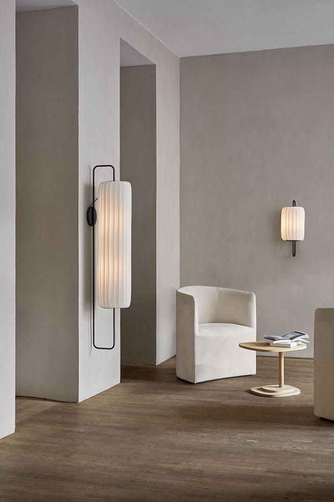 TR37 Wall light, PC/Nonwoven, White, 25 x 142 cm total width 30 cm