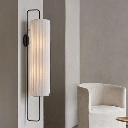 TR37 Wall light, PC/Nonwoven, White, 25 x 142 cm total width 30 cm